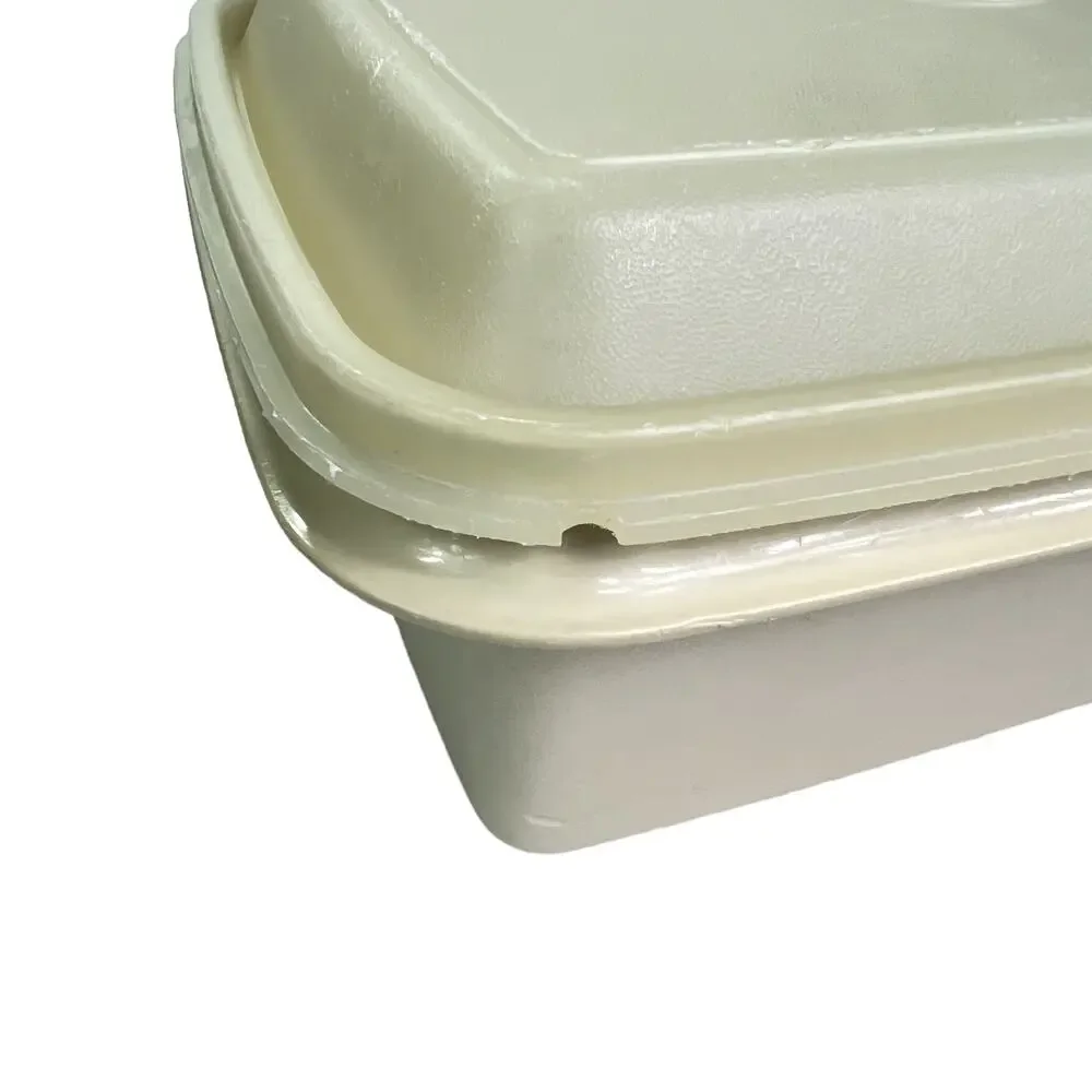 Tupperware Vintage Almond Ice Cream Keeper and Translucent Lid #2
